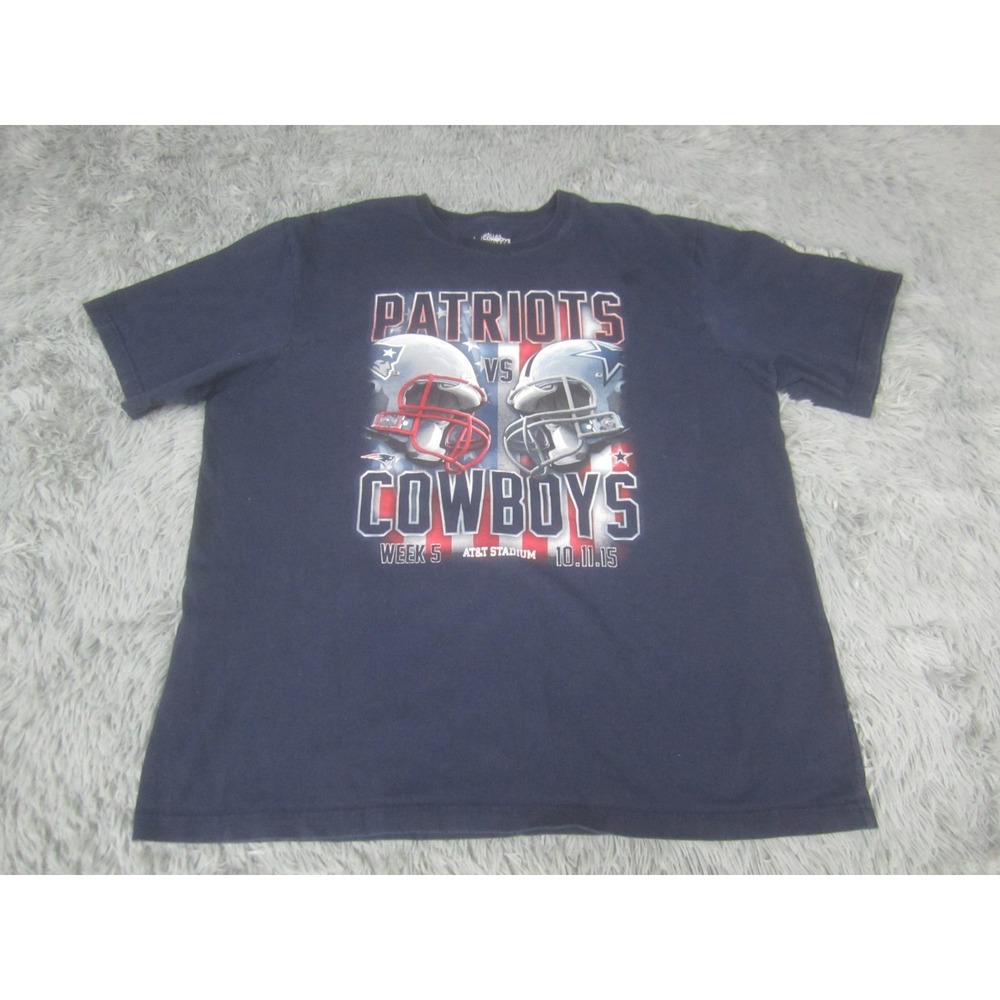 Dallas Cowboys Shirt Mens‎ 2XL 2015 vs New England Patriots Graphic Print NFL